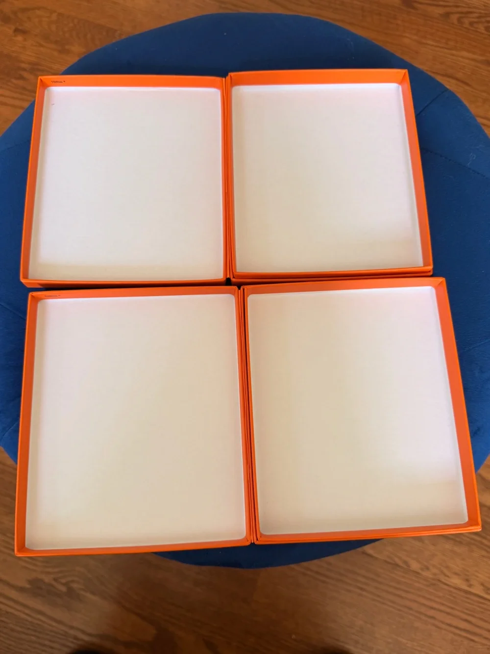 Hermes Orange Gift Boxes with Black Logo